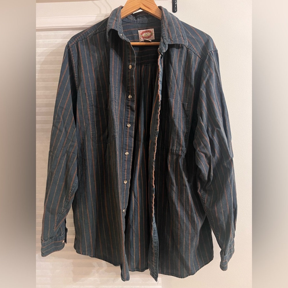Vintage Banana Republic Navy and Brown Shirt